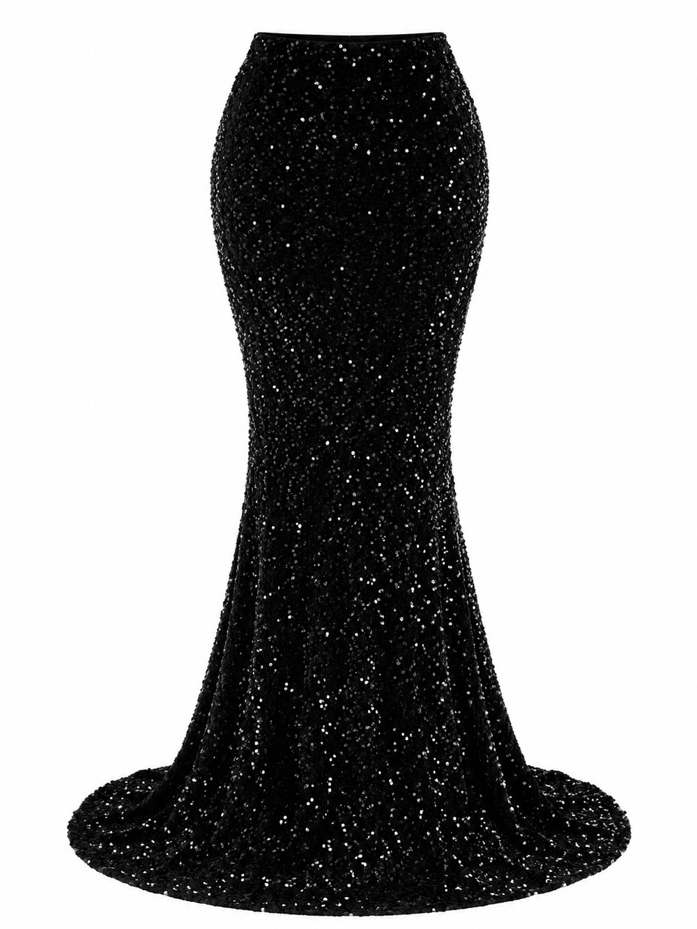 Fashion Nova Black Sequin Mermaid Maxi Skirt